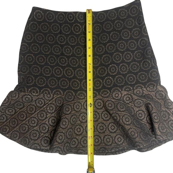 Trina Turk Black Ruffled Trumpet Mini Skirt size 6 - Picture 5 of 9